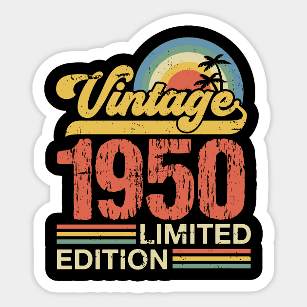 Retro vintage 1950 limited edition Sticker by Crafty Pirate 